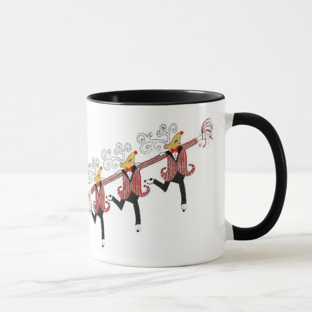 Chorus Line of Dancing Reindeer Mug (Right)