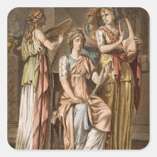 Chorus of Israelite Women, costumes for 'Esther' b Square Sticker