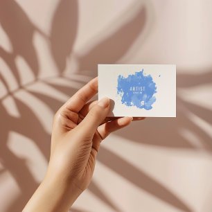 Chose your colour, watercolour, splash business card