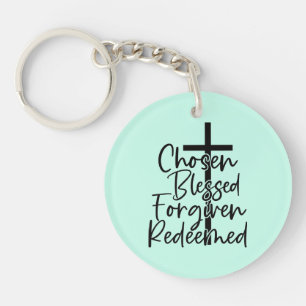 Chosen Blessed Forgiven Redeemed Key Ring