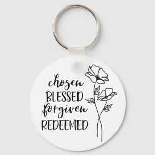 Chosen Blessed Forgiven Redeemed Key Ring
