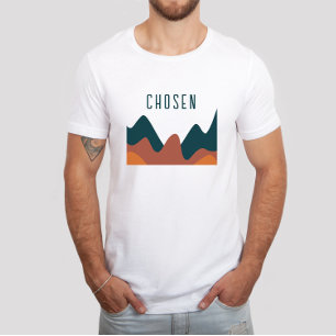 Chosen Burnt Orange Abstract Christian Faith T-Shirt