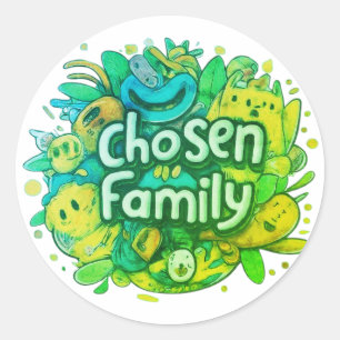 Chosen Family Classic Round Sticker