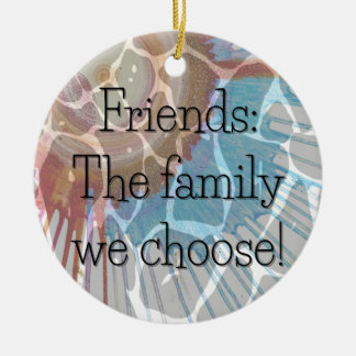 Chosen Family Round Ornament/Gift Tag Ceramic Ornament