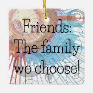 Chosen Family Square Gift Tag / Ceramic Ornament