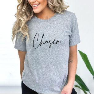 Chosen Minimalist Script Christian Faith T-Shirt