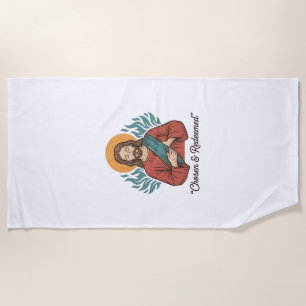 Chosen & Redeemed Christian Vintage Jesus T-Shirt Beach Towel