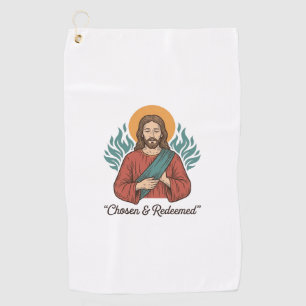 Chosen & Redeemed Christian Vintage Jesus T-Shirt Golf Towel