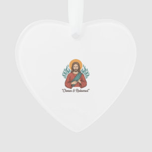 Chosen & Redeemed Christian Vintage Jesus T-Shirt Ornament