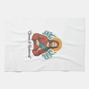 Chosen & Redeemed Christian Vintage Jesus T-Shirt Tea Towel