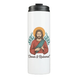 Chosen & Redeemed Christian Vintage Jesus T-Shirt Thermal Tumbler