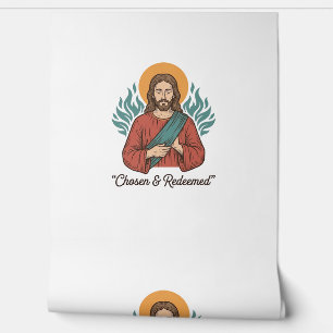 Chosen & Redeemed Christian Vintage Jesus T-Shirt Wallpaper