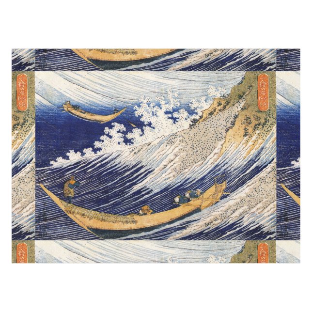 Choshi in the Simosa province by Hokusai Tablecloth (Front (Horizontal))