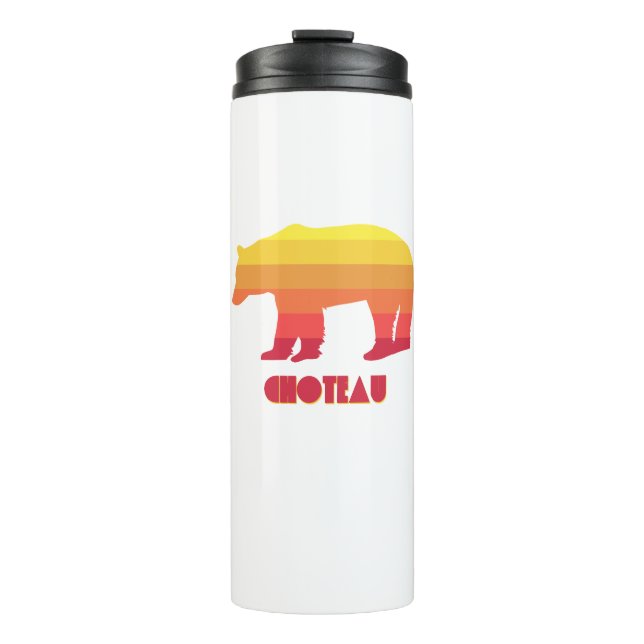 Choteau Montana Rainbow Bear Thermal Tumbler (Front)