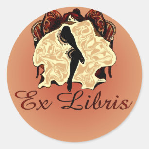 Chou Chou Round Bookplate Stickers