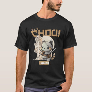 Chou Samurai Cat with Chibi for Your Little One s T-Shirt