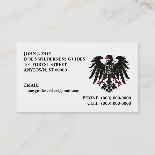 CHOUGH SHIELD OUTDOOR SERVICES ~ BUSINESS CARD (Front)