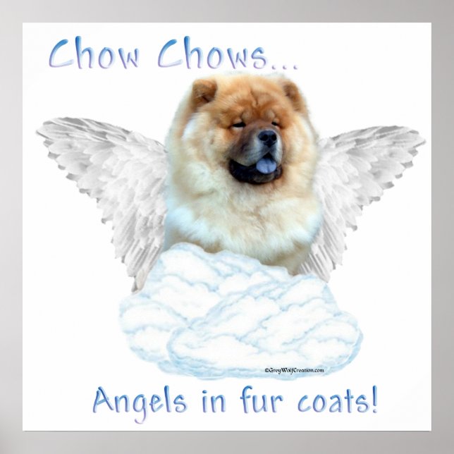 Chow Angel in Fur Coat Poster (Front)