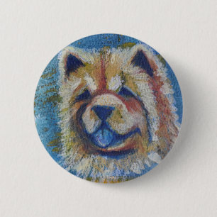 Chow Chow Abstract 6 Cm Round Badge