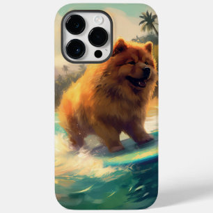 Chow Chow Beach Surfing Painting Case-Mate iPhone 14 Pro Max Case