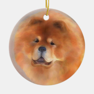 Chow Chow Beauty Ceramic Tree Decoration