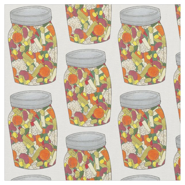 Chow Chow Chowchow Relish Amish PA Dutch Food Fabric (Close Up)