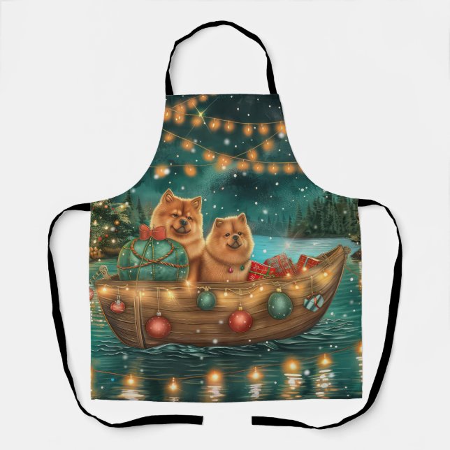 Chow Chow Christmas Festive Voyage Apron (Front)