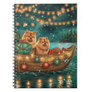 Chow Chow Christmas Festive Voyage Notebook