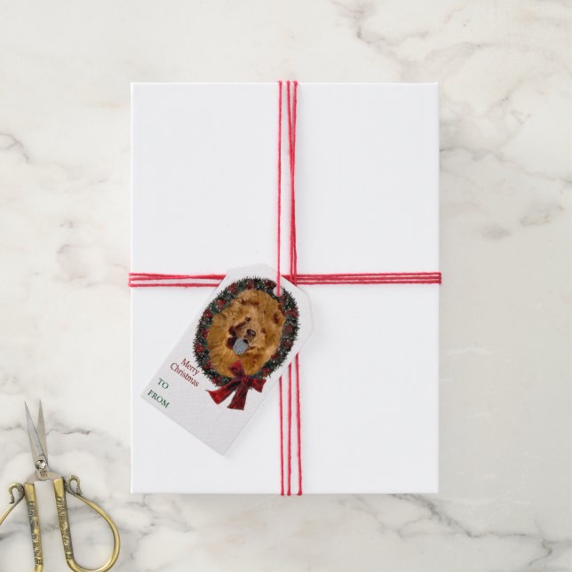 Chow Chow Christmas Gift Tags (With Twine)