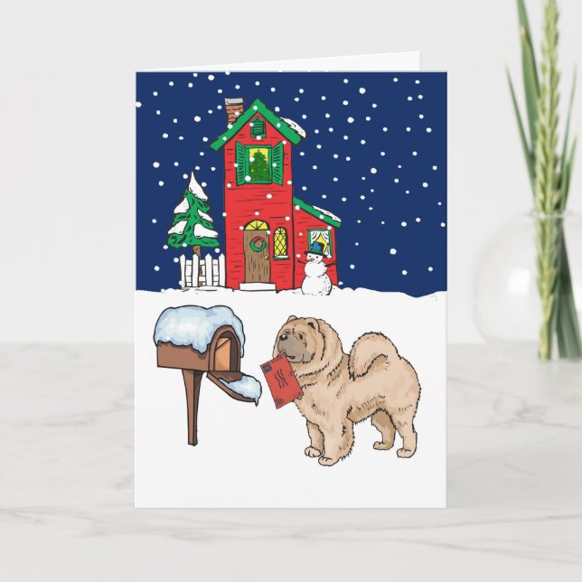 Chow Chow Christmas Mail Holiday Card (Front)