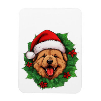 Chow Chow Christmas Wreath Magnet