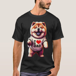 Chow Chow Dad I Love Dad Chow Chow Lover T-Shirt