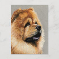 Chow Chow Dog Art Postcard