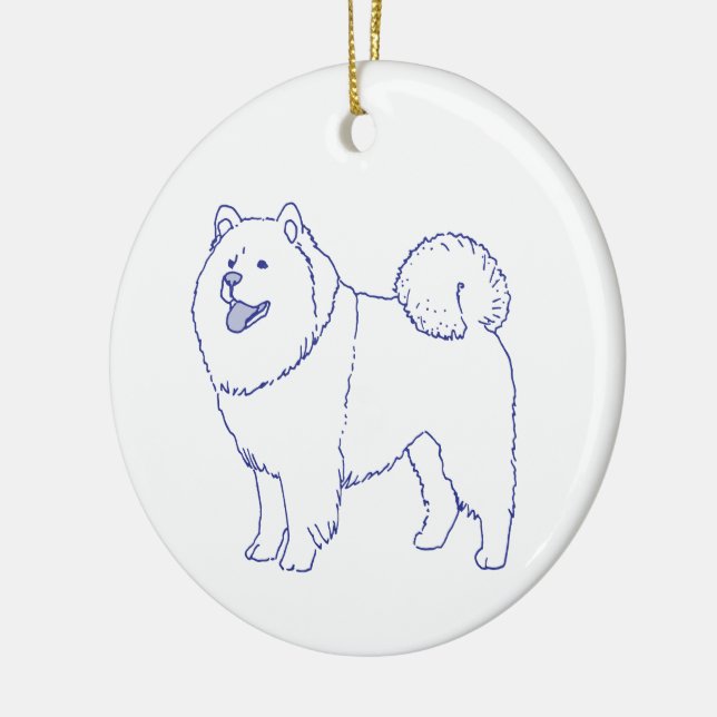 Chow Chow dog breed Ceramic Ornament (Left)