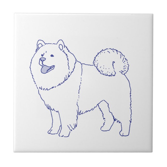 Chow Chow dog breed Ceramic Tile (Front)