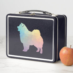 Chow Chow Dog Breed Geo Silhouette Pastel Metal Lunch Box