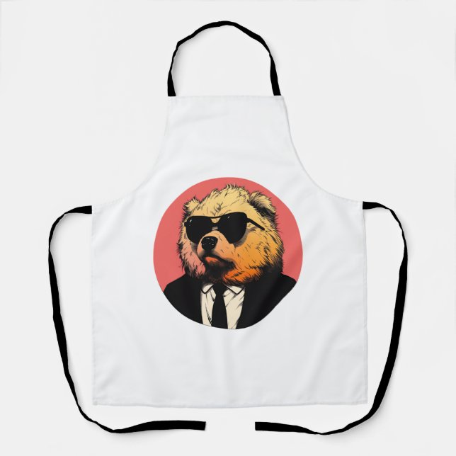 Chow Chow Dog Businessman   Apron (Front)