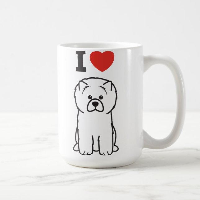 Chow Chow Dog Cartoon Coffee Mug (Right)