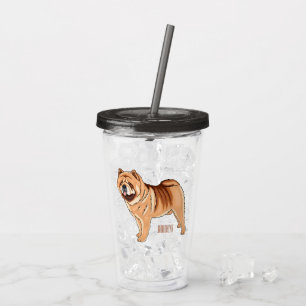 Chow Chow dog cartoon illustration Acrylic Tumbler