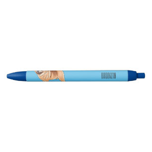 Chow Chow dog cartoon illustration Black Ink Pen