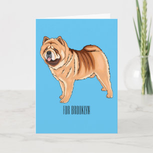 Chow Chow dog cartoon illustration  Card