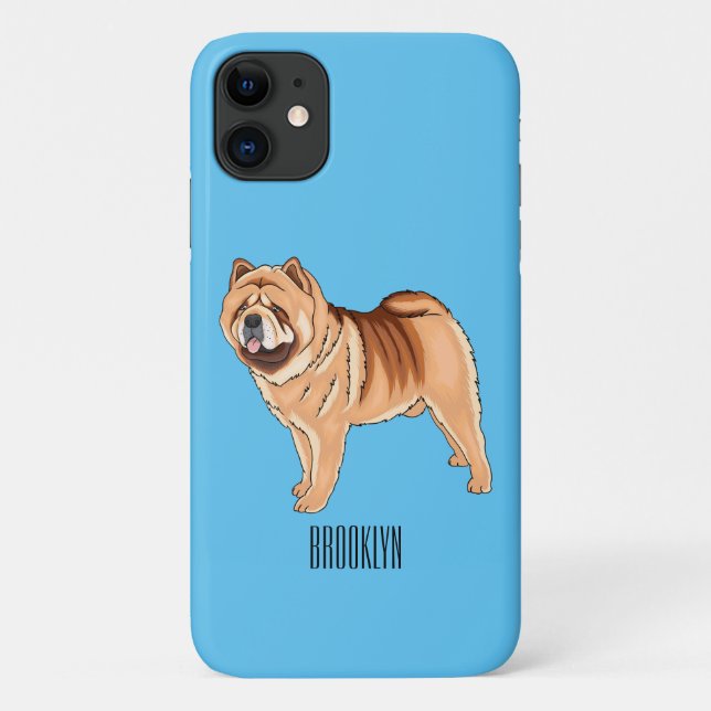 Chow Chow dog cartoon illustration  Case-Mate iPhone Case (Back)