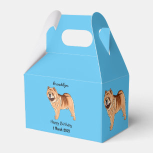 Chow Chow dog cartoon illustration Favour Box