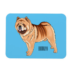 Chow Chow dog cartoon illustration Magnet