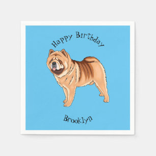 Chow Chow dog cartoon illustration Napkin