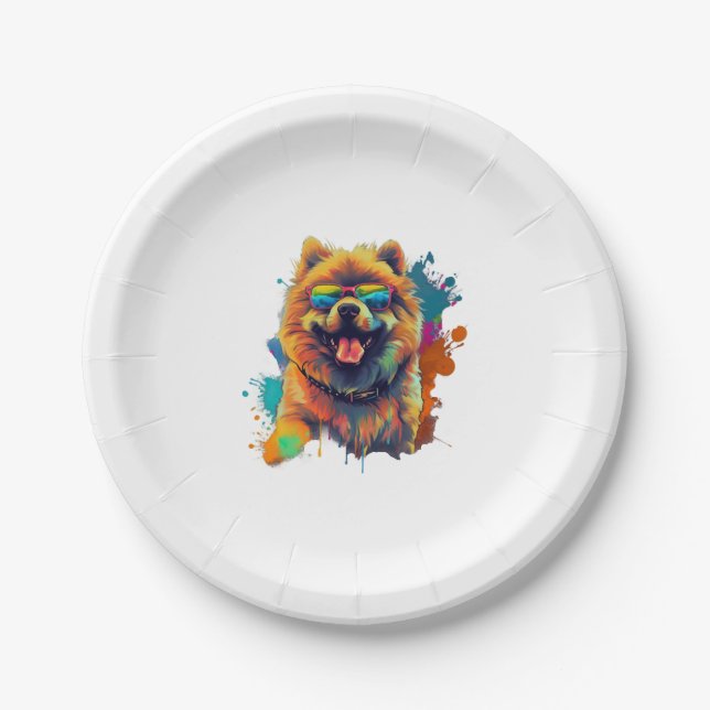 Chow Chow Dog Chinese Dog Breed for a Chow Chow Paper Plate (Front)