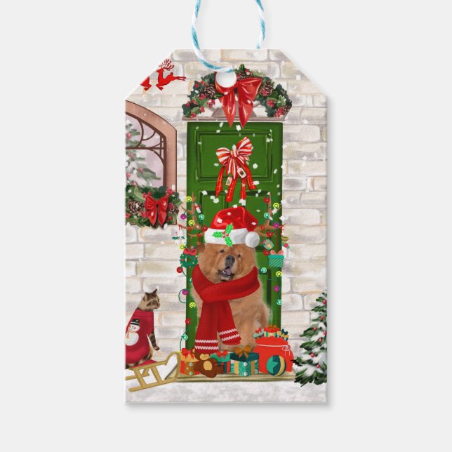 Chow Chow Dog Christmas   Gift Tags (Front)