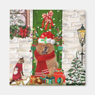 Chow Chow Dog Christmas   Magnet