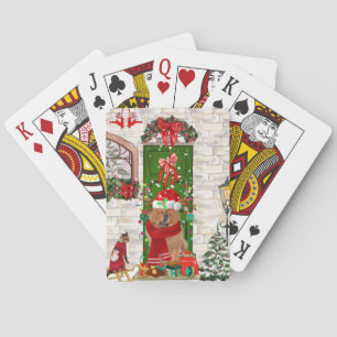 Chow Chow Dog Christmas Playing Cards