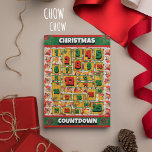 Chow Chow Dog Countdown Christmas Advent Calendar Holiday Card<br><div class="desc">Chow Chow Dog Countdown Christmas Advent Calendar Holiday Card features a watercolor of a Chow Chow with a Christmas hat and a Christmas scarf. Funny design for Dog Lovers!</div>